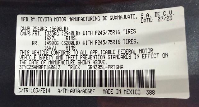 2023 Toyota Tacoma SR V6