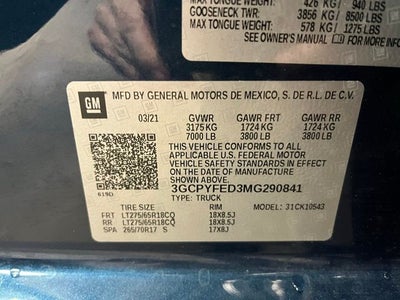 2021 Chevrolet Silverado 1500 LT Trail Boss