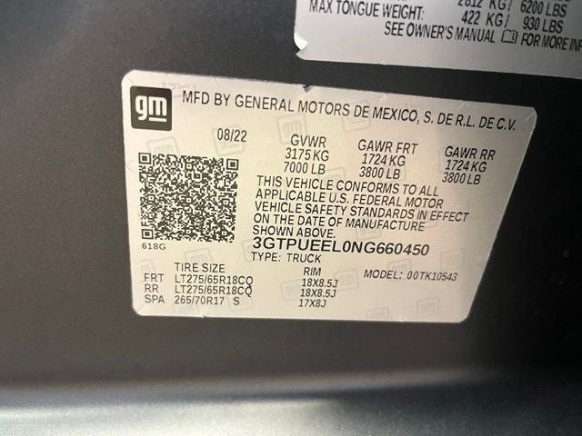 2022 GMC Sierra 1500 AT4